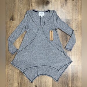 Gray Long Sleeve Women Top 🍁🥮🍂